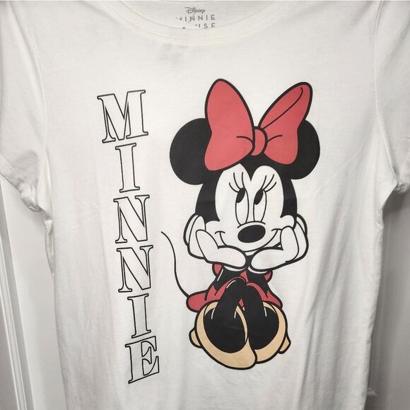 Disney Minnie Mouse Ladies Short Sleeve T Shirt Size M Nwt - Picture 1 of 3